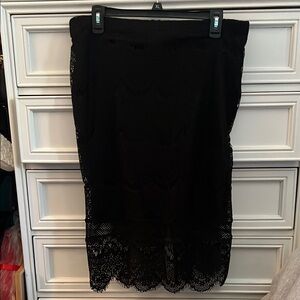 Express Elegant Black Lace Skirt US Size 12